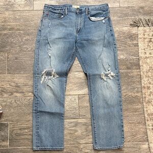 GAP Men's Classic Blue Distressed Slim Jeans Size W34 x L30